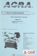 Acra-Acra 7 Inch Metal Cutting Band Saw, Horizontal GHBS-712, Operation Parts Manual-712-712A-FHBS-712-01